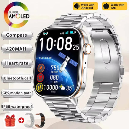2026 New Multifunctional Smartwatch Women Gift Built-in GPS Bluetooth Call Music Fitness Sports Bracelet Sleep Monitor Watch Lad