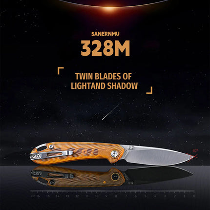 SANRENMU 328M Outdoor Folding Knife 12C27 Blade Camping Fishing Hunting Hiking Exploration EDC Portable Pocket Fruit Knives