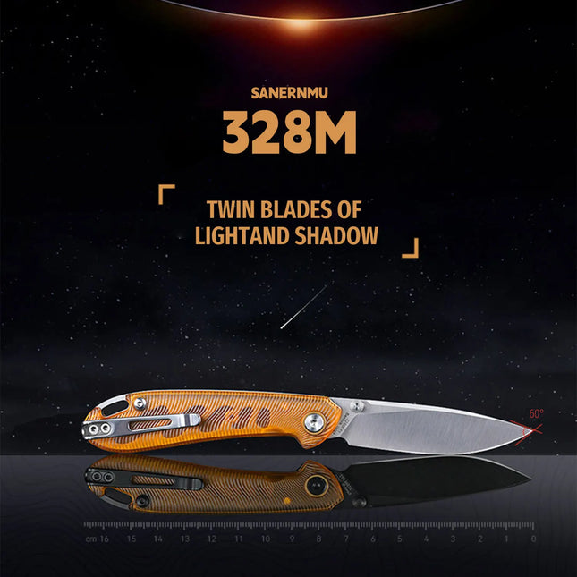 SANRENMU 328M Outdoor Folding Knife 12C27 Blade Camping Fishing Hunting Hiking Exploration EDC Portable Pocket Fruit Knives