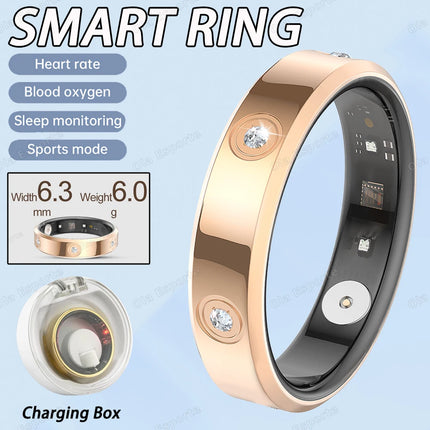 New Diamond Smart Ring 2025 For Women Rings Heart Rate Blood Oxygen Sleep Monitoring IP68 Waterproof Sport Modes Women Smartring