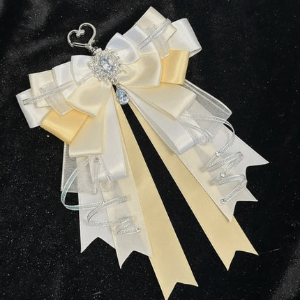 Cute Anime Ita Bag Accessories Rhinestone Multi-layered Bow Double Layer Ribbon Bow Pendant Keyring Attachment Convenient