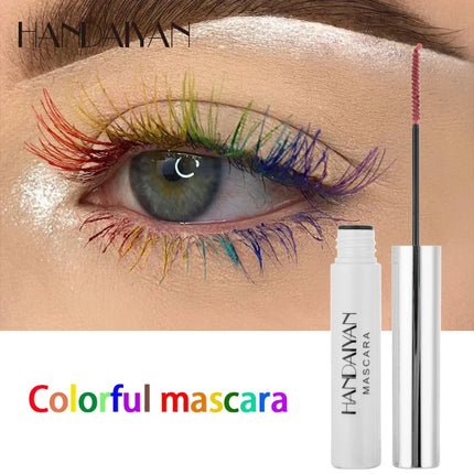 12 Color Mascara Waterproof Fast Dry Eyelashes Curls Extension Festival Make-Up Eyelashes Blue Red Purple Black White Mascara