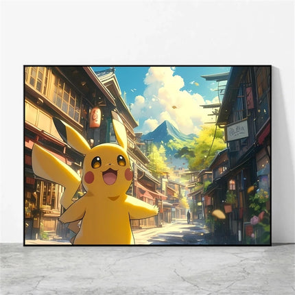 Anime Pokemon Pikachu Mewtwo Poster Canvas Painting Home Modern Living Room Painting Wall Art Decoration Painting Children Gifts