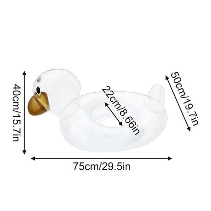 1PC Funny Duck Pool Floats, Rubber Ducks Floatie, Inflatable Tube Swim Ring Giant for Summer Beach Swimming Pool Carnival