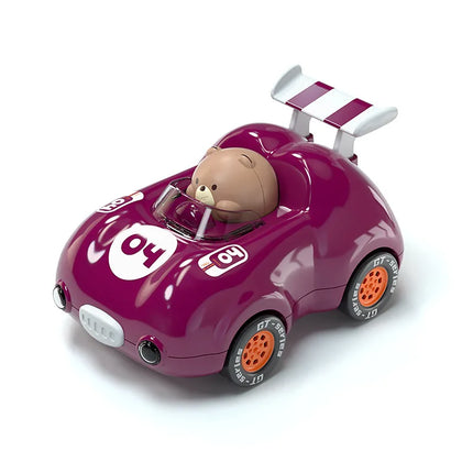Children's inertia pull-back car lights, car boys and girls luminous sports car, baby baby 1--6 years old toy