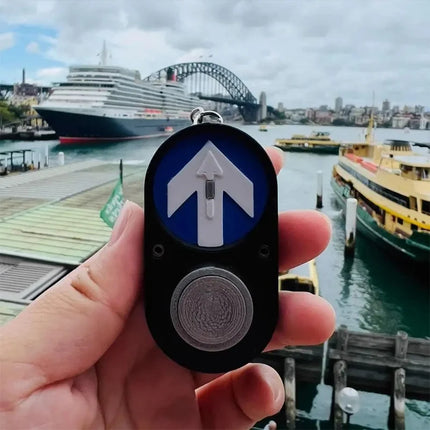 Australian Traffic Light Button Key Holder Sidewalk Sound Accessory Handheld Press To Make Sound Keychain Commemorative Funny
