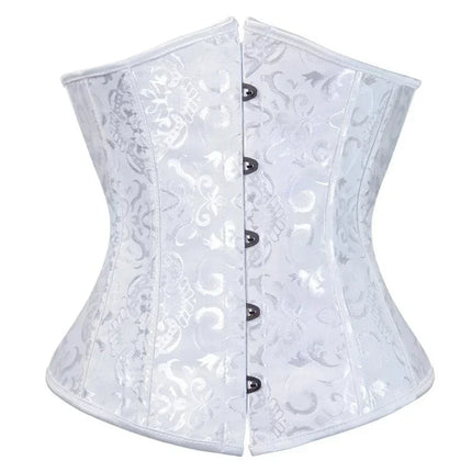 Women Corsets Bustiers Sexy Jacquard Underbust Corset Plastic Bones Korset Basques Shaper Elegant Waist Bustier Top