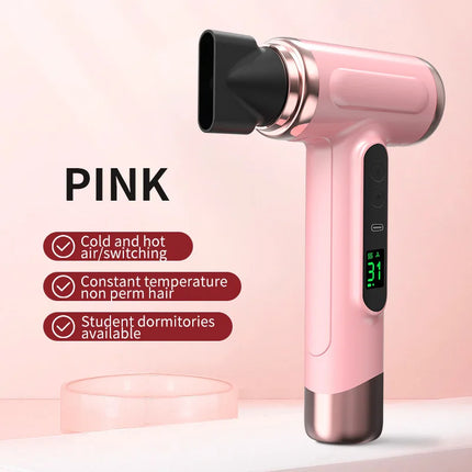 Home wireless hair dryer high power dormitory hair dryer portable rechargeable student dormitory