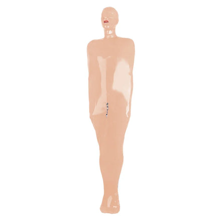Natural & flexible adults latex bondage bag adults PVC sleeping sack open head and attached front zipper Fetish Rubber Suit