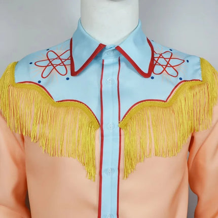 Hot Movie Back To Future Marty Cosplay Costume Adult Halloween Carnival Party Stage Outfits Vintage Shirt Pants Uniform For Men