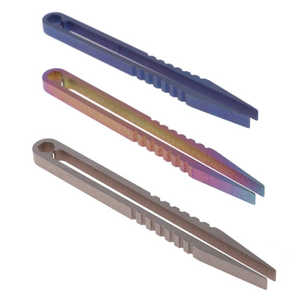 2 Sizes TC4 Clip Titanium Tweezers Pick Up Clamping EDC Multipurpose Gadget Professional Camp Outdoor Pocket Maintenance Tool