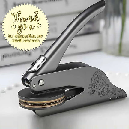 Custom Embosser Stamp Personalized Stamps Customized Logo Wedding Library Book Private Party Invitation Brass Embossing Seal DIY