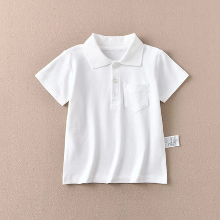 Versatile Japanese Export Student Base Layer Top Polo Shirt Sea Anchor Design T-Shirt For Men Women Children Summer