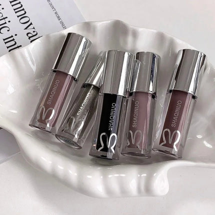 NEW Water Glazed Mirror Lip Gloss Makeup Crystal Nude Jelly Moisturizing Lip Glaze Long Lasting Black Liquid Lipstick Cosmetics