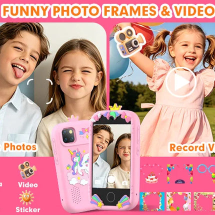 3.5 inch Children Smart Phone Toys Dual Camera 18 Games Multifunct Baby Mobile Educational Toys for Kids Birthday Christmas Gift