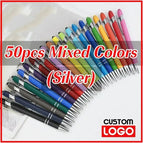 Blue / 50pcs Mixed (Silver)