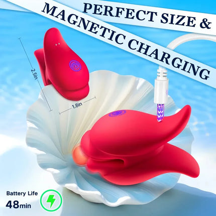 2PC Mini Real Mouth Nipple Clamp Vibrator APP Control Nipple Clit Stimulator Breast Massage Vibration Adult Sex Toys For Women