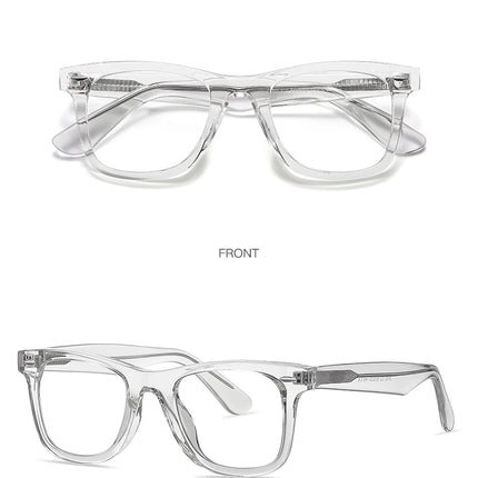 JMISUS Photochromic Optical Eyeglasses for Daily Life Women Men Square Frame Prescription Lenses Lightweight Comfortable Wear