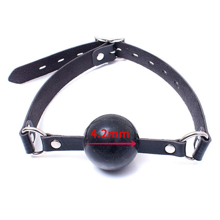 2026  Solid Silicone Mouth Gag Ball PU Leather Band BDSM Bondage Oral Fixed Pet Cosplay Restraint Sex Toy for Couple Adult Game