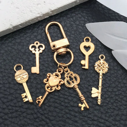 20/100pcs Mini Key Series (Includes Antique Gold/Bronze/KC Gold/Bright Silver Finishes) - Ideal for Handmade Jewelry Crafting"