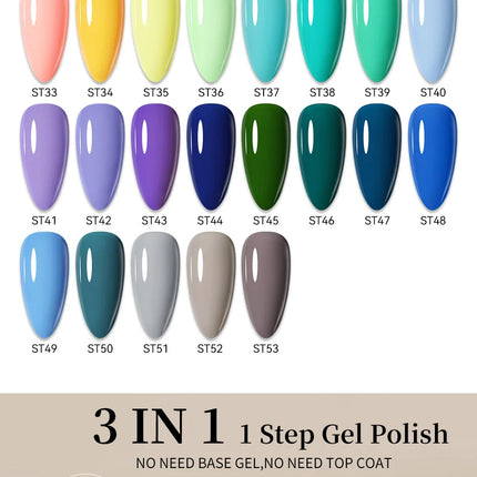 UR SUGAR 15ml 1 Step Gel Polish 3 IN 1 Red Pink Glossy Nail Soak Off LED UV Gel Nail Varnishes No Need Base Gel and Top Coat