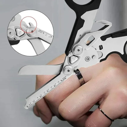 Hot Selling Raptors First Aid Expert Folding Scissors Tactical Multifunction Scissor Outdoor Survival Tool Combination Gadget