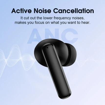 QCY T13 ANC Active Noise Cancelling Wireless Earbuds Bluetooth 5.3 Headphones 4 Mics ENC Clear Calls Earphones 30H Playtime IPX5