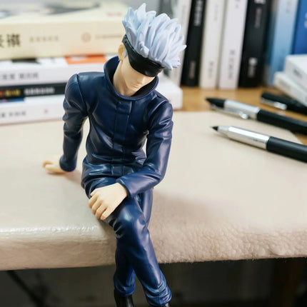 Gray Blue Hair Anime Statue Desktop Decoration Japanese Cartoon Figurine ACG Ornament Creative Home Decor Gift