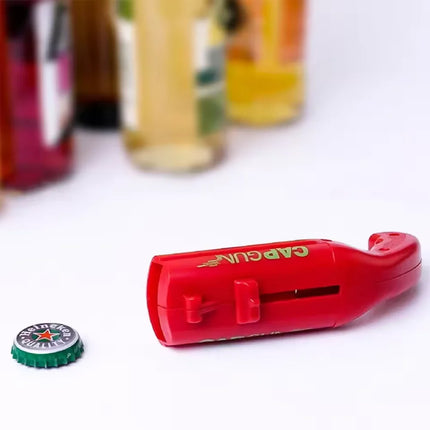 Portable Cap Gun Bottle Opener Launcher Shooter Funny Shooting Gun Creative Beverage Bottle Opener Suitable for Party Games