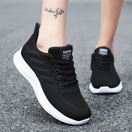 Litfun Women's Casual Sports Shoes Fashion Female Soft Bottom Sneakers Breathable Mesh Running Shoes Leisure Light Flats Shoes