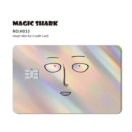 Magic Shark Skull Panda Hunter Broke Blue Eyes Dragon Laser Holographic Sticker Cover Film Skin for Credit Bank Debit Card