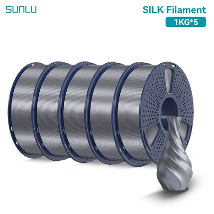 SUNLU 5KG 3D Printer Shiny Silk PLA Filament 1.75mm 1000g 3D Printer Neatly Wound 3D Filament for 3D Printer& 3D Pen