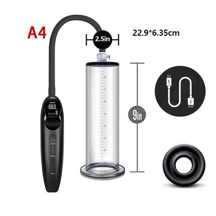 Electric Penis Pump Acrylic Airplane Cup Intelligent Pene sexy accessories for men Negative Pressure Cylinder Adult Product toys