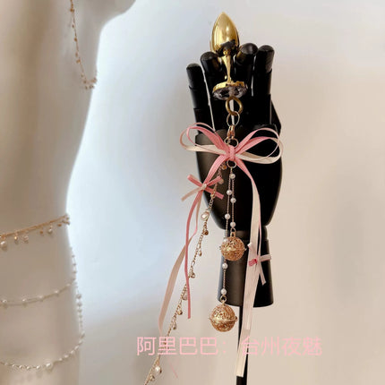 Ribbon Bow Nipple Clamps Bell Reast Punishment SM Training Erotic Collar and Chain Nipple Restraints Adult Game Flirting Sex Toy