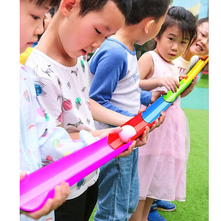 Children's Outdoor U-shaped Groove Ball Game - Team Collaboration Sensory Training Parent-child Interactive Fun Game