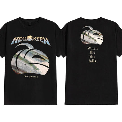 Helloween United Forces T-Shirt Women Men Oversized Street Y2K Hip Hop Short Sleeve Hip Hop Casual Cotton Female Male Clothing