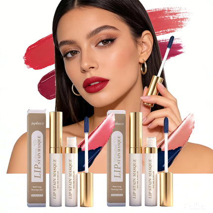 Matte Tear off Lip Gloss Peel off Lip Stain Reveal Long Lasting Waterproof Hydrating Tinted Natural Lip Gloss Makeup 3 Colors