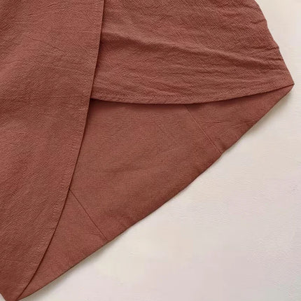 cropped top ，Women's solid-colored cropped cross-back top