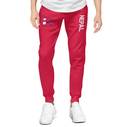 Mens Sweatpants Nepal Flag Pants with Pockets Joggers Soccer Football Multifunction Sports Sweat With Drawstring