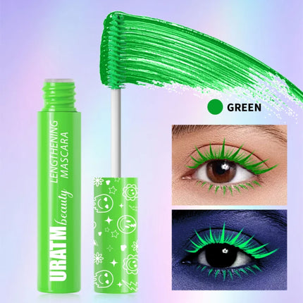 Colorful UV Mascara,Long-lasting Neon Mascara Curling Mascara Glow-in-the-Dark Eyelash Eye Makeup Club Parties Makeup Cosmetics