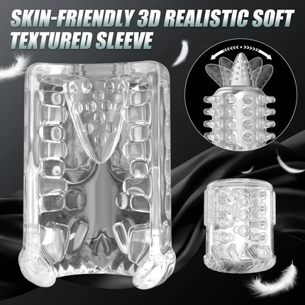 Automatic Male Masturbator 9 Vibrating Thrusting Rotation Sucking Licking Function LED Display Vacuum Penis Pump Sex Toy for Men