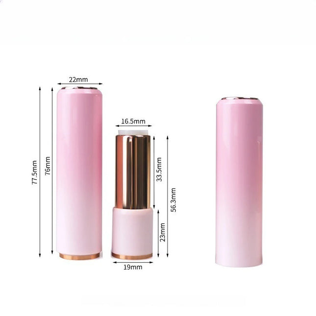 20pcs 3.5g Gradient Press Lipstick Tube Rose Gold Pink Purple Twist-Up Empty Lipstick Container 12.1mm Cosmetic Packaging