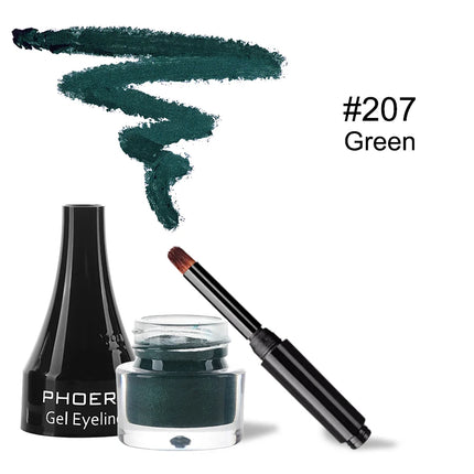 PHOERA 10 Colors Waterproof Eyeliner Gel With Brush Colorful Long-lasting Eye Liner Cream Makeup Tools Women Cosmetics TSLM1