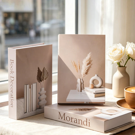 Morandi Decorative Book Open Luxury Fake Book Storage Box Home Decor Matisse Boho Bauhaus Coffee Table Shelf Interior Decoration