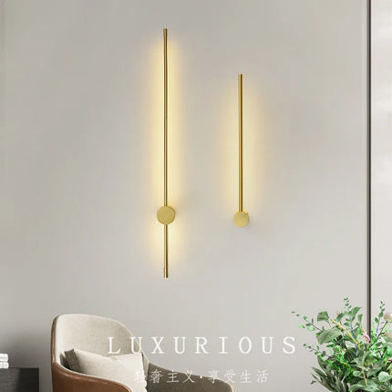Nordic Art Design Minimalist Long Line Wall Lamps Modern Simple Living Room Home Decoration Luxury Hotel High-end Wall Light LED