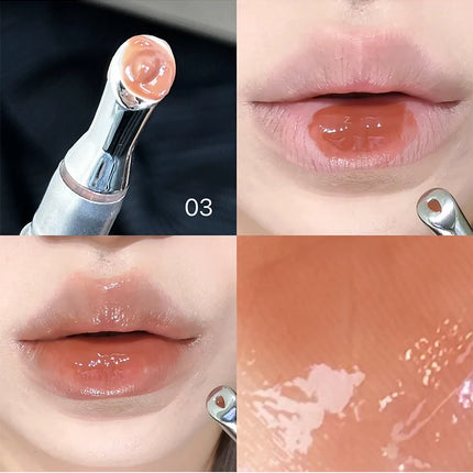 CACE Mirror Watery Crystal Jelly Lipgloss Lasting Moisturizing Lipstick Clear Lip Gloss Glass Lip Glaze Cosmetics Lip Stain Tint