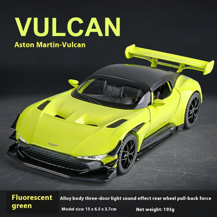 1:32 Aston Martin Vulcan Supercar Alloy Diecast Model Car Interior Decoration Sound & Light High Simulation Gift For Friend Box