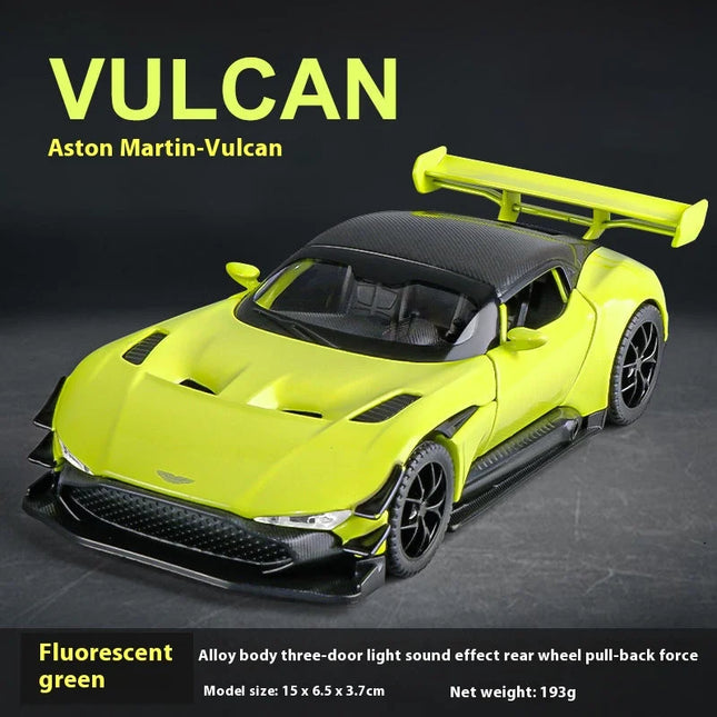1:32 Aston Martin Vulcan Supercar Alloy Diecast Model Car Interior Decoration Sound & Light High Simulation Gift For Friend Box