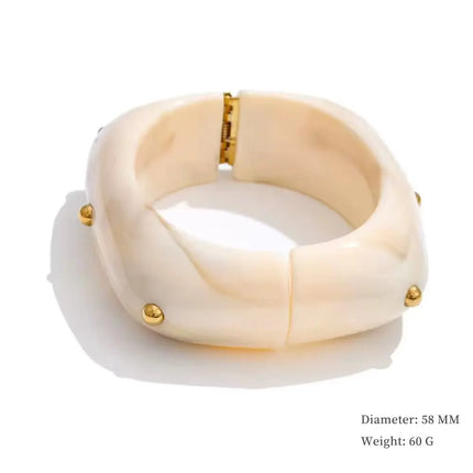 Yhpup 57/61/62mm Acrylic Resin Thick Bracelet Bangle Waterproof Statement Fashion Summer 2026 Wrist Jewelry
