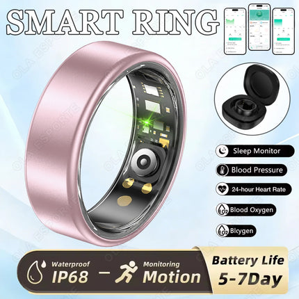 2026 New Smart Ring Men Women Various Colors Health Ring Heart Rate Sleep Monitoring Sports Waterproof Smartring for Android IOS